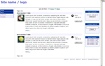3 column blue and menu example